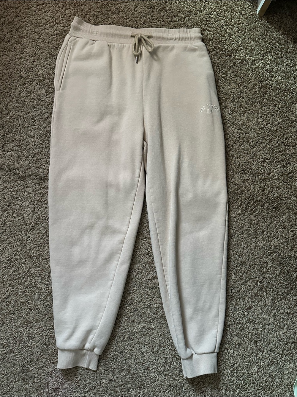 Forever 21 Cream Kids Jogger Sweatpants